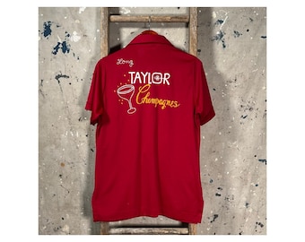 Champagne Chainstitch '70s Bowling Shirt by Nat Nast