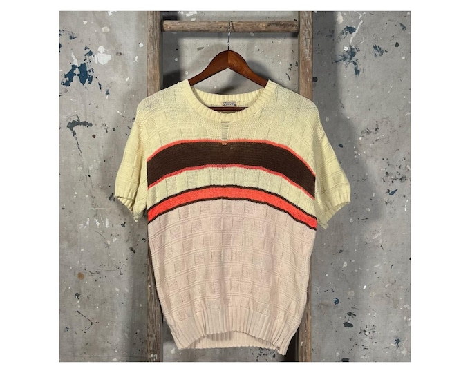 1940s / 50s Short Sleeve Stripe Sweater Mod