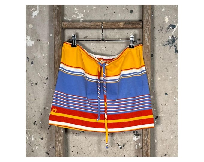 Striped '70s Hang Ten Cotton Skirt