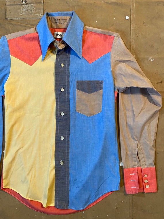 1960s Color Block Shirt - image 9