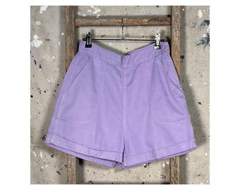 1950s Cotton Side Zip High Waist Wide Leg Shorts