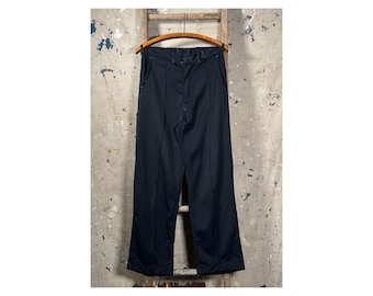 Black '60s Trousers Work Pants