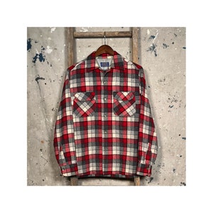 1950s Pendleton Wool Shirt Loop Collar