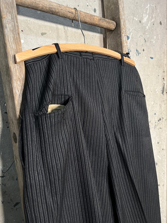 Antique Black Stripe Trousers 32 waist - image 7