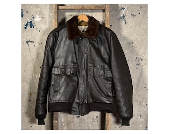 1970s Sears Leather Shop Bomber Jacket