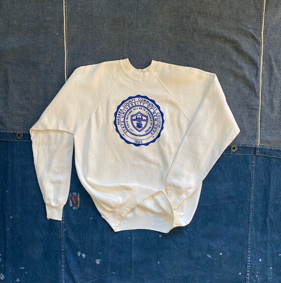 70s Champion Sweatshirt Flocked NCCC Deadstock *