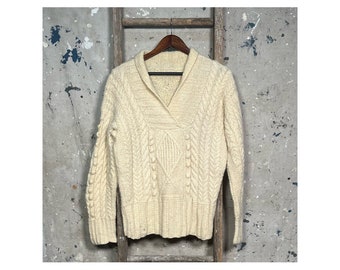 Shawl Collar Fisherman’s Sweater Wool