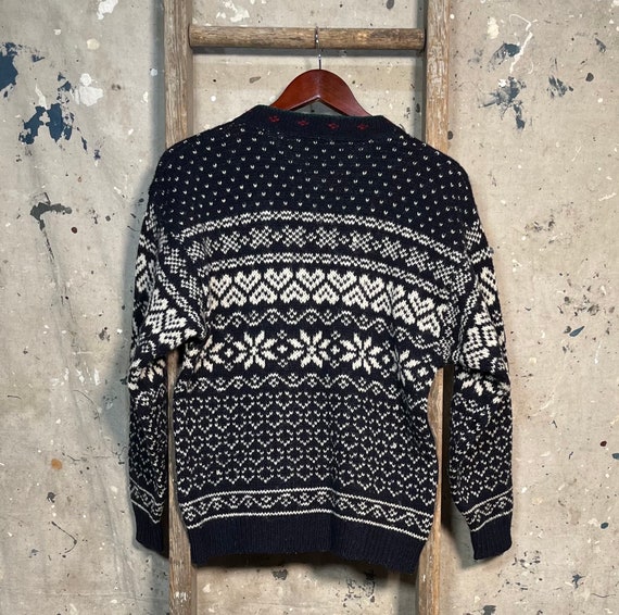 LL Bean '80s Pattern Cardigan Sweater - image 2