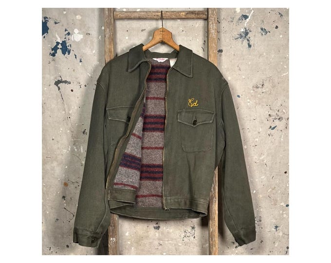 1950s Whipcord Jacket By Hit Em Hard Blanket Lined