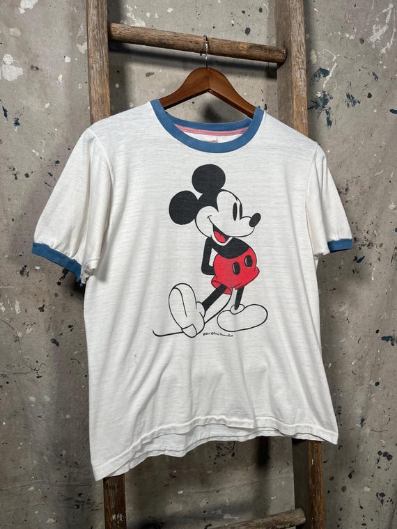 1980s Mickey Mouse Ringer Tee - image 5