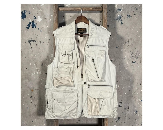 1980s Eddie Bauer Fishing Vest Pockets
