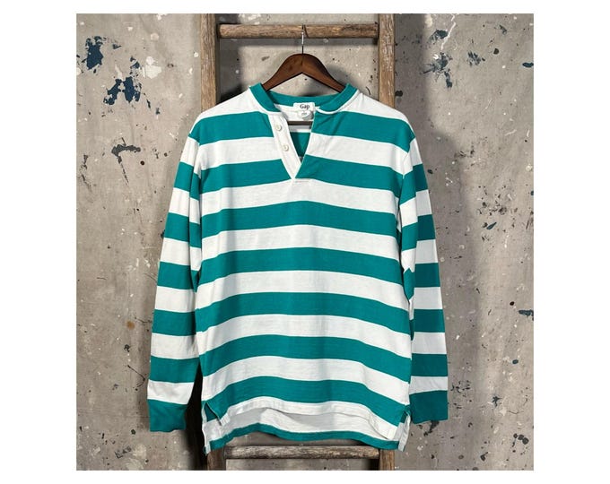 1980s Stripe Rugby Henley by Gap