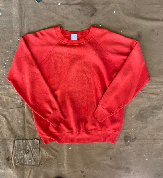 1970s / 80s Sweatshirt Faded Red