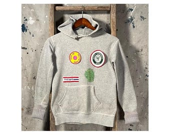 1960s Hanes Hoodie Patchwork