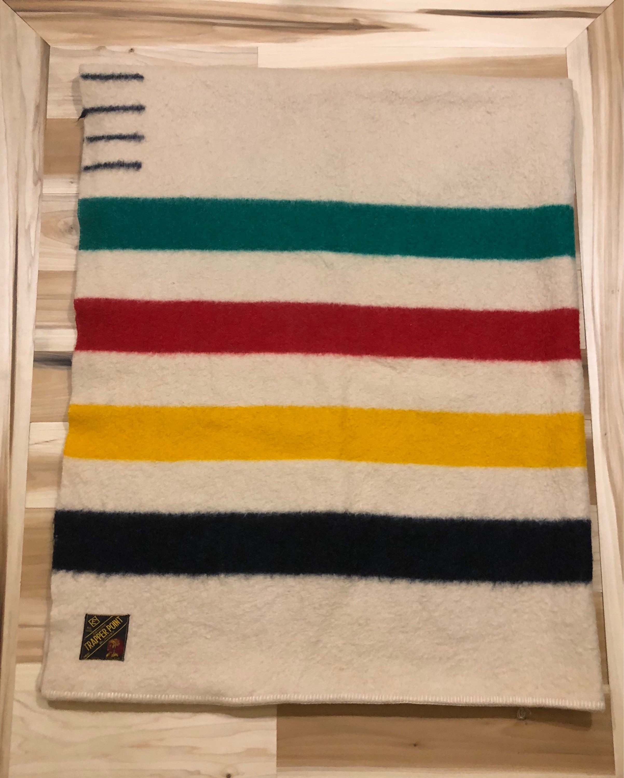 4 Point Wool Stripe Blanket