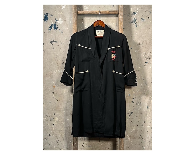 1950s Hopalong Cassidy Gabardine Robe by Kleinhans Co.