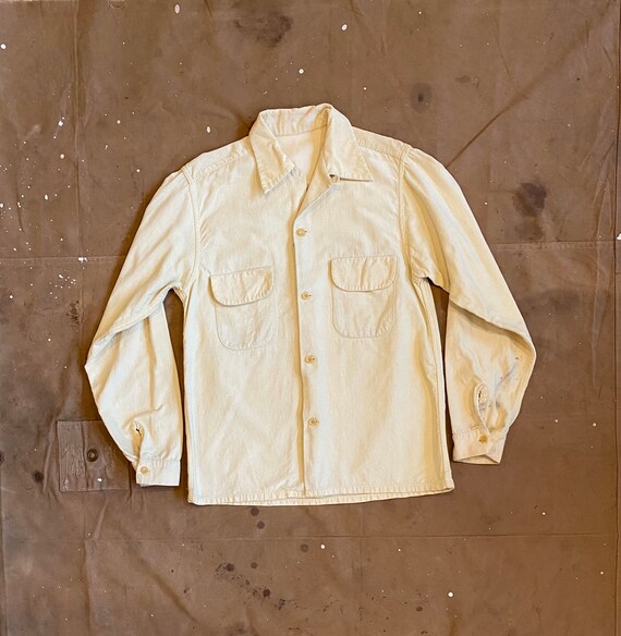 1940s Loop Collar Corduroy Button down