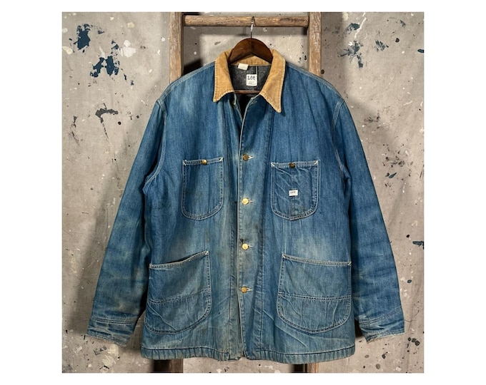 1970s Lee Chore Jacket Blanket Lined  Sanforized XL