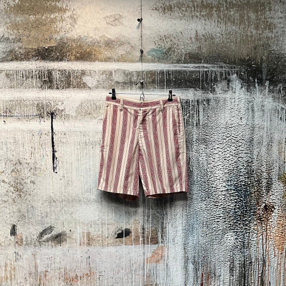 Patterned 70s Shorts Perm Press 28 waist - image 1