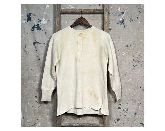 Oneita 1920s / 30s Henley Sweatshirt