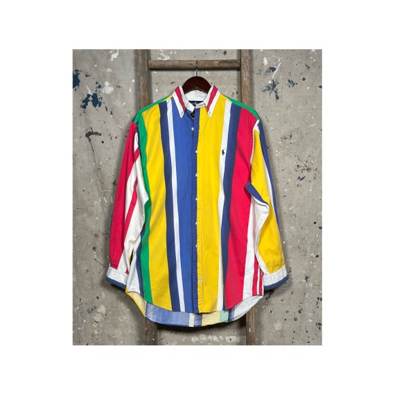 トップス 90s vintage ombre stripe shirts 90s vintage ombre stripe shirts