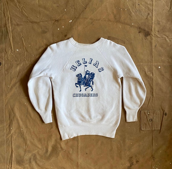50s Sweatshirt Flock Print Hanes Wind Shield 100 c