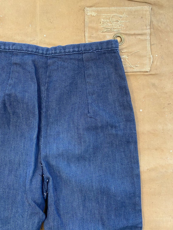 24 waist '50s  Side Zip jeans Dark wash Petite - image 9