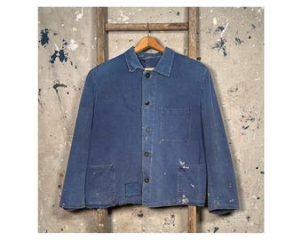 Paint Splatter Herringbone Twill Chore Coat