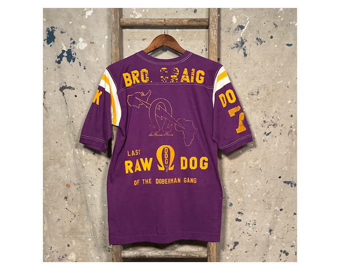 Omega Psi Phi '70s Fraternity Jersey Shirt 'Raw Dog'