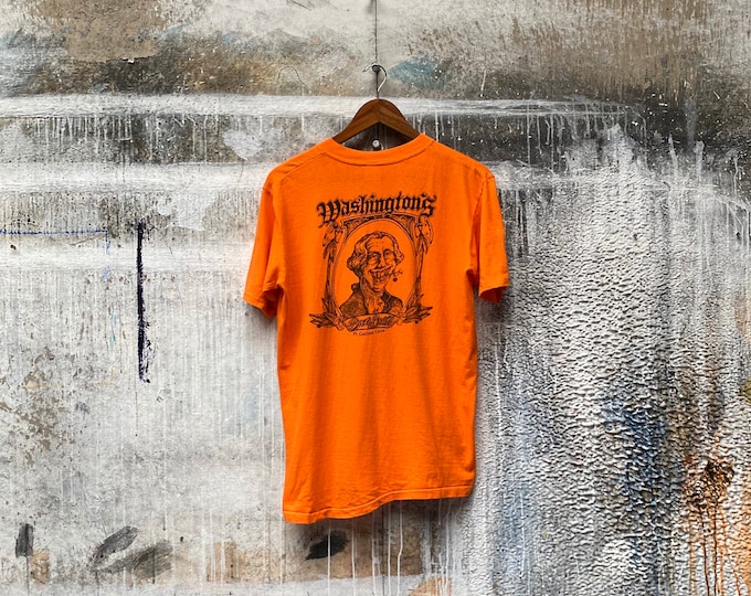 Washingtons Bar '70s Venue T-shirt caricature