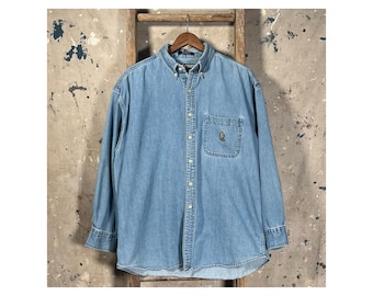 1990s Chaps Denim Shirt