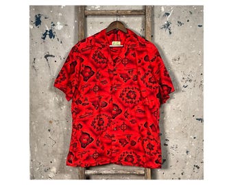 1950s Ui-Maikai Hawaiian Shirt Floral