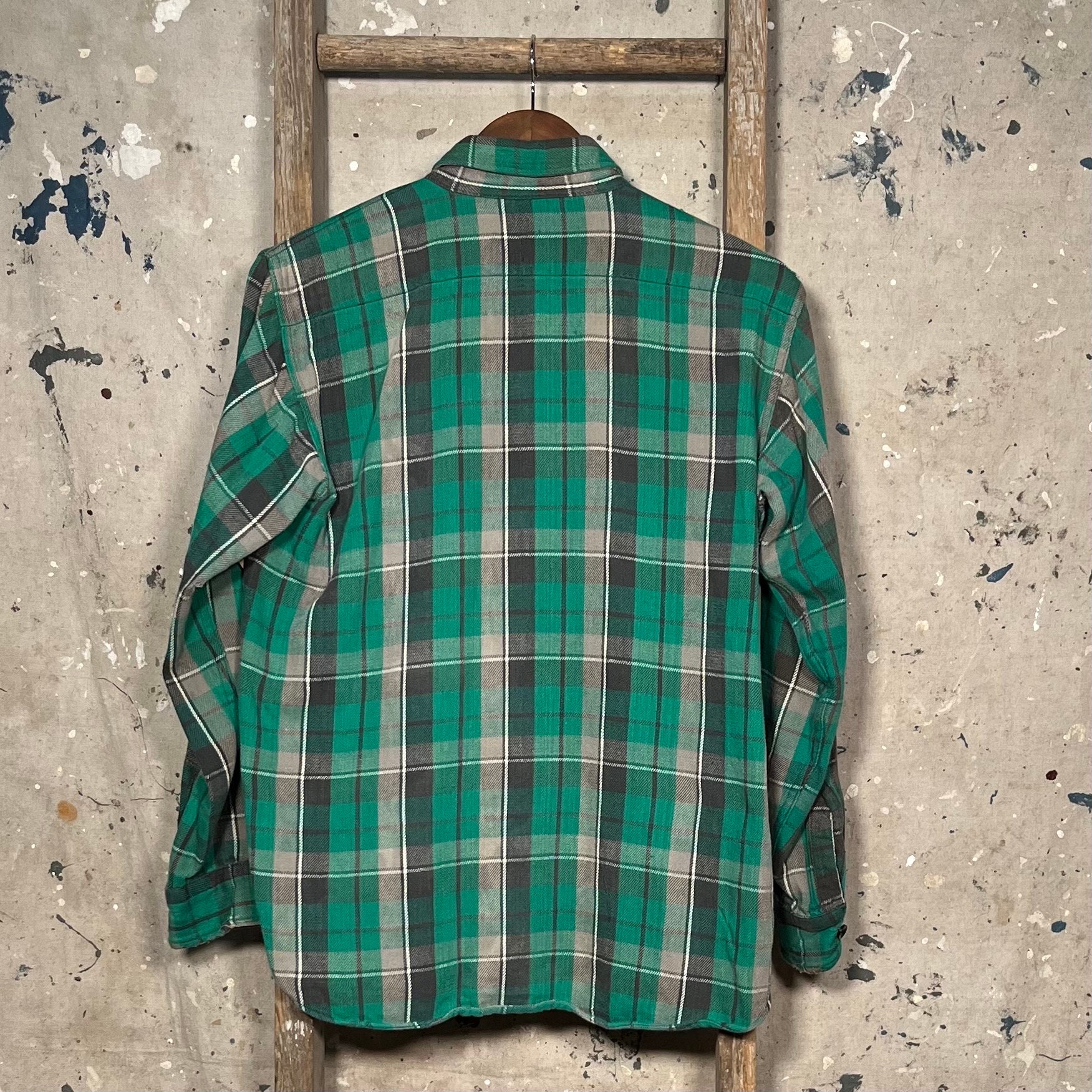 1950s Sears Plaid Flannel Work Shirt 1950s Sears Plaid Flannel Work Shirt