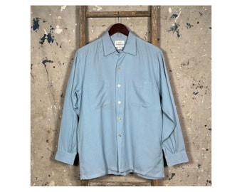 Needle Cord 1950s Loop Collar Shirt Donegal