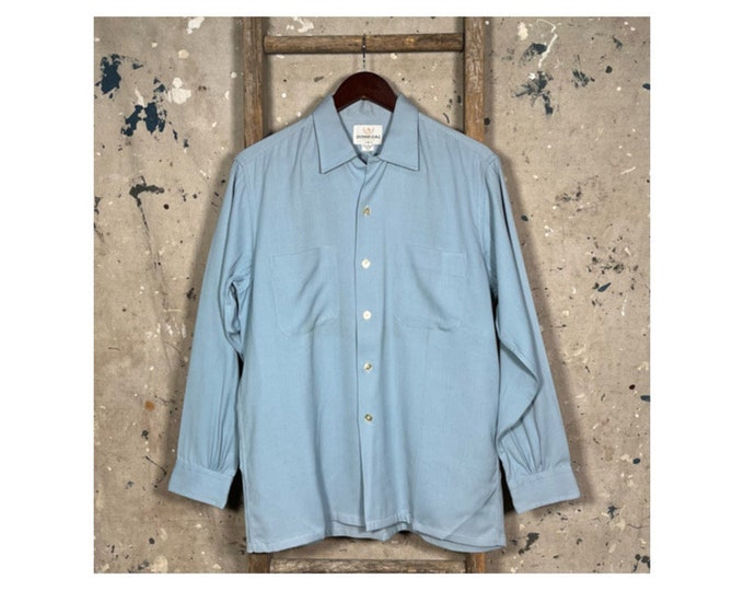 Needle Cord 1950s Loop Collar Shirt Donegal