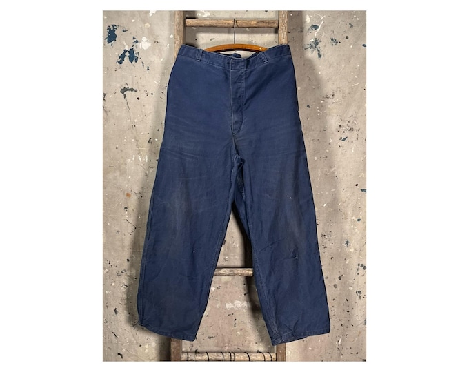 1970s Moleskin Trousers Cinch Back