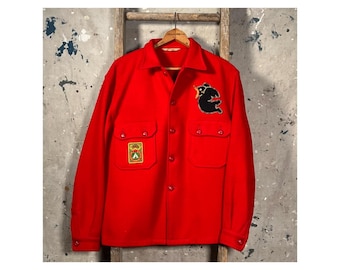 1960s Woolrich Shirt Jacket Patched BSA