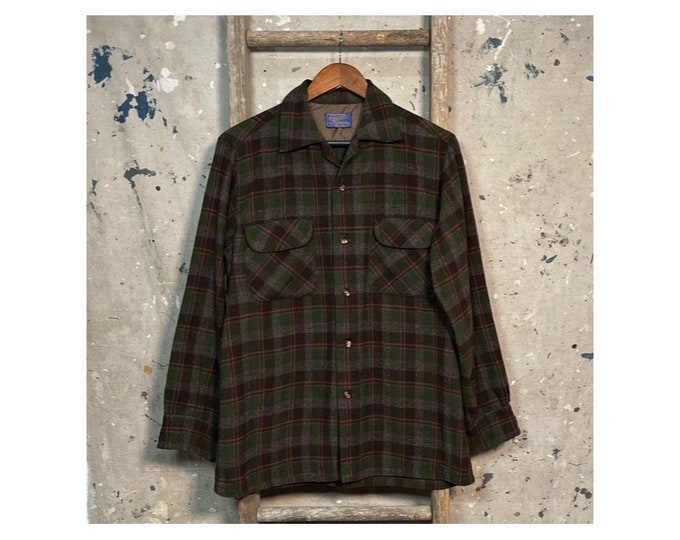 50s Pendleton Board Shirt Loop Collar