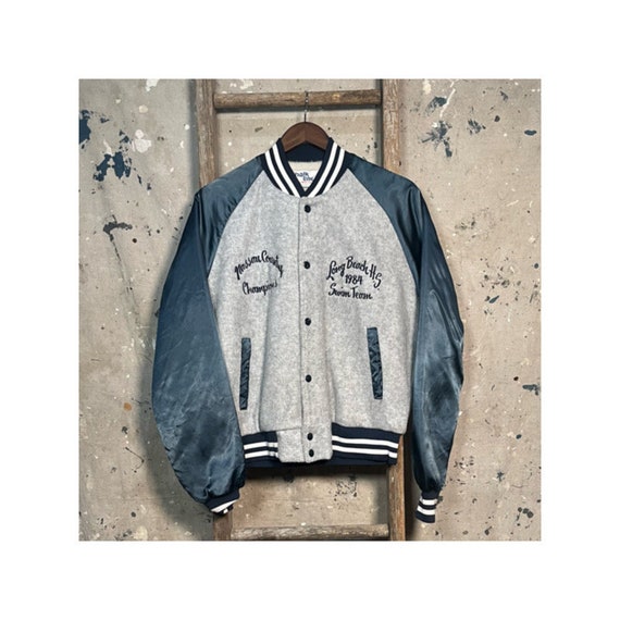 Fleece '80s Chalk Line Letterman Jacket Varsity - image 1