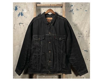 XXL 1990s Levi's Black Denim Jacket Type 3