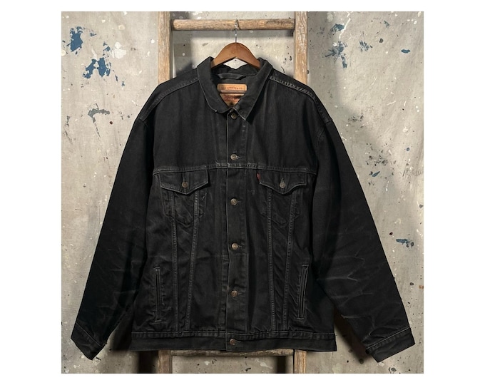 XXL 1990s Levi's Black Denim Jacket Type 3