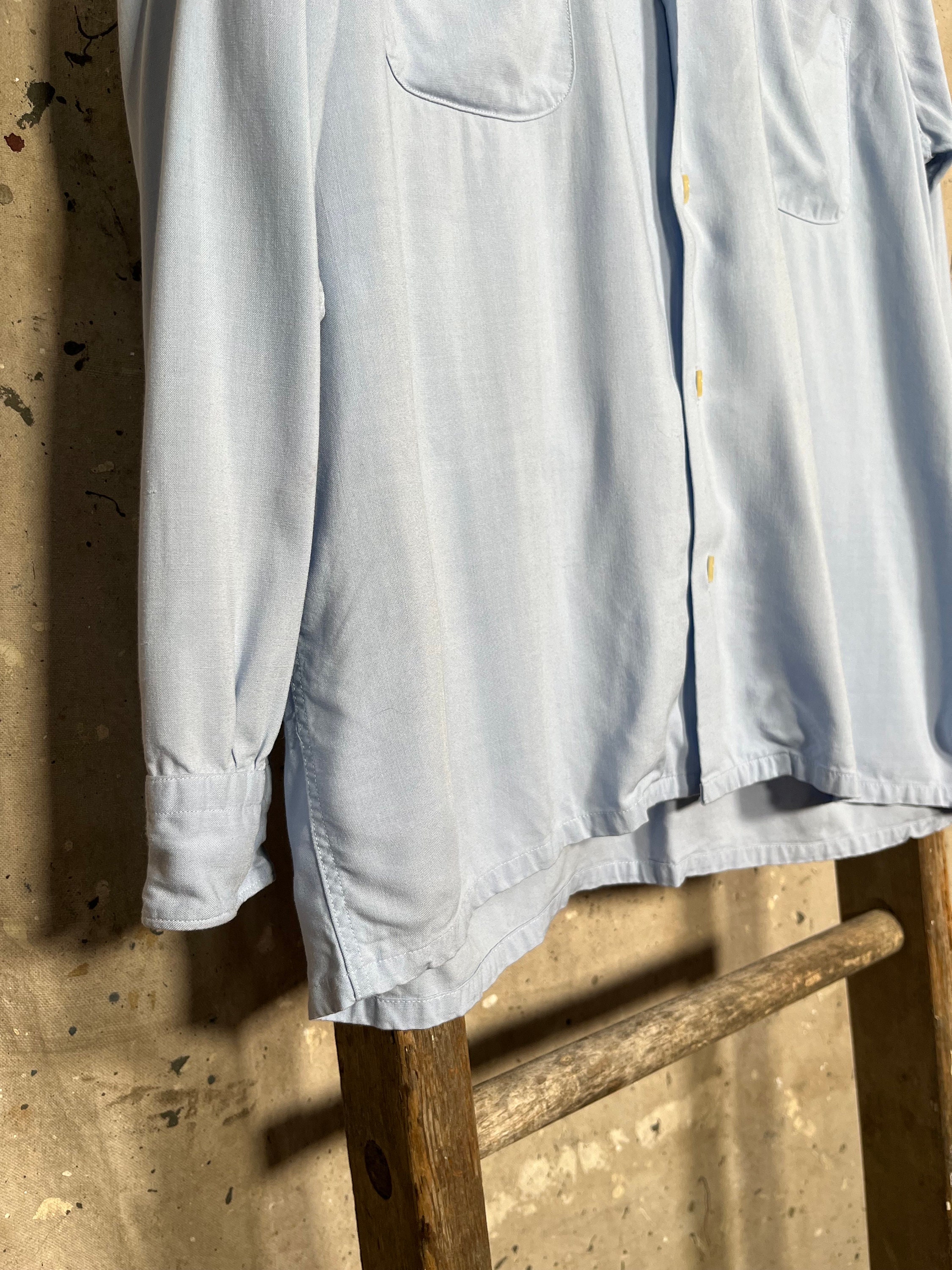 1950s Rayon Loop Collar Shirt by Donegal 1950s Rayon Loop Collar Shirt by Donegal