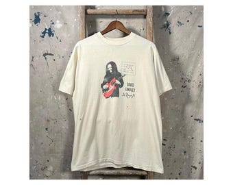 Rara maglietta David Lindley El Rayo-X degli anni '80, bifacciale