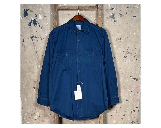 Brooks Brothers Herringbone Twill Indigo Dye Shirt Deadstock