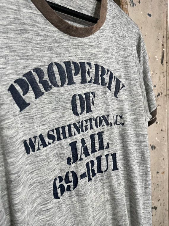 1970s Ringer tee Washington DC Jail - image 8