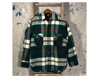 1970s Plaid CPO Button Down Shirt