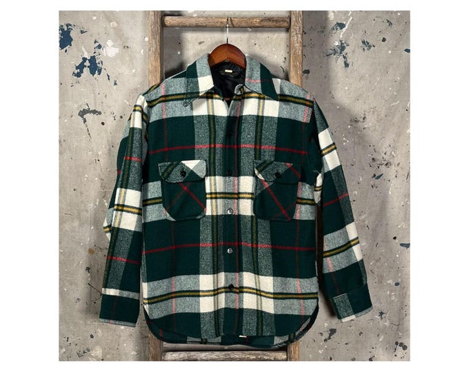 1970s Plaid CPO Button Down Shirt