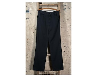 1980s Black Work Pants