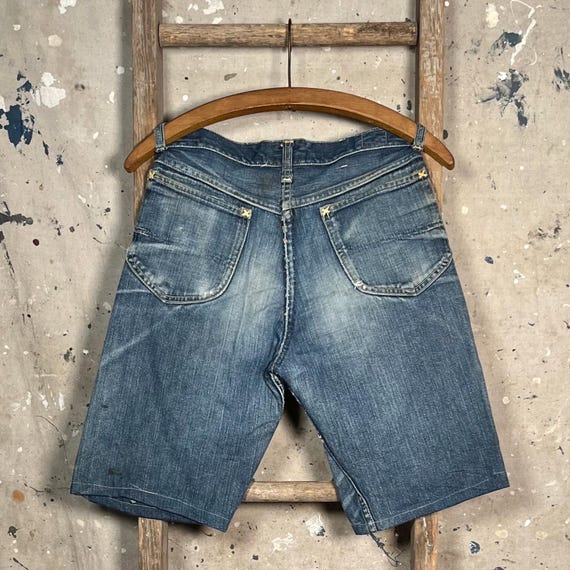1950s LEE Rider Denim Shorts Cut Off Union Made - image 3