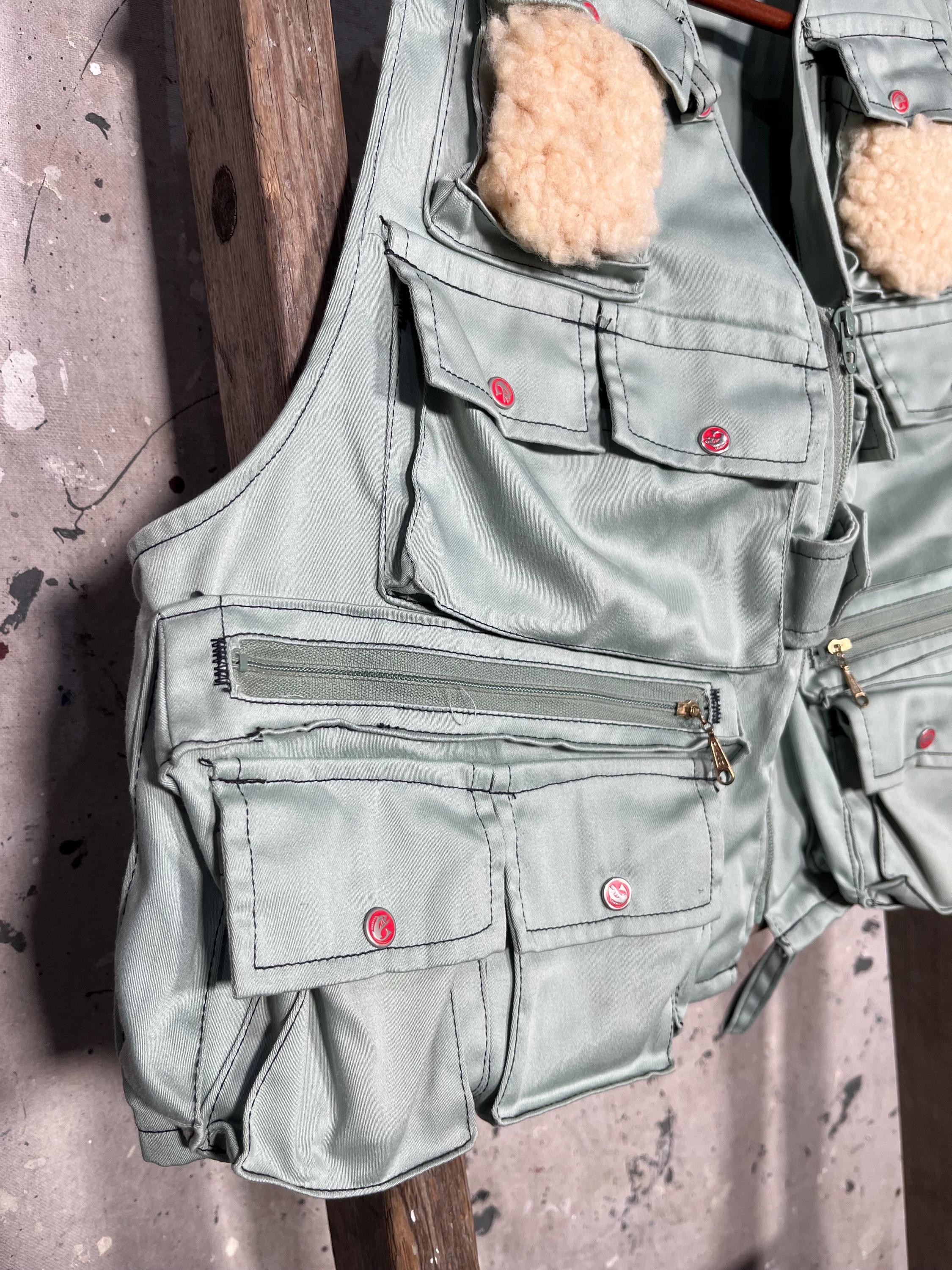 Mint '60s Fishing Vest by Ideal - Etsy